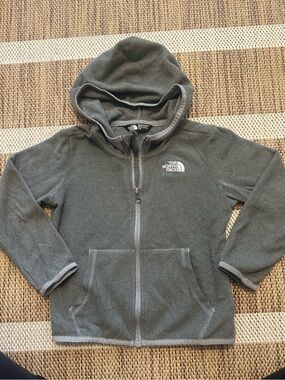 The North Face Kids Hooded Fleece Jacket - Charcoal Gray